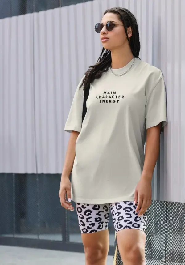 Unisex Oversize Tshirts - Round Crew Neck - Image 6