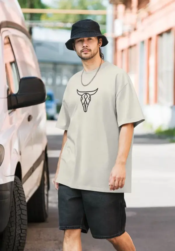 Unisex Oversize Tshirts - Round Crew Neck - Image 2