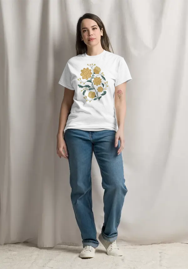 Unisex Tshirt -  Sustainable Cotton Round Neck - Heavy Weight Tshirt - Image 6