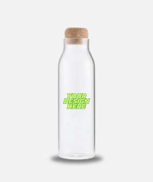 Borosilicate Glass Bottle with Cork Lid - 600ml