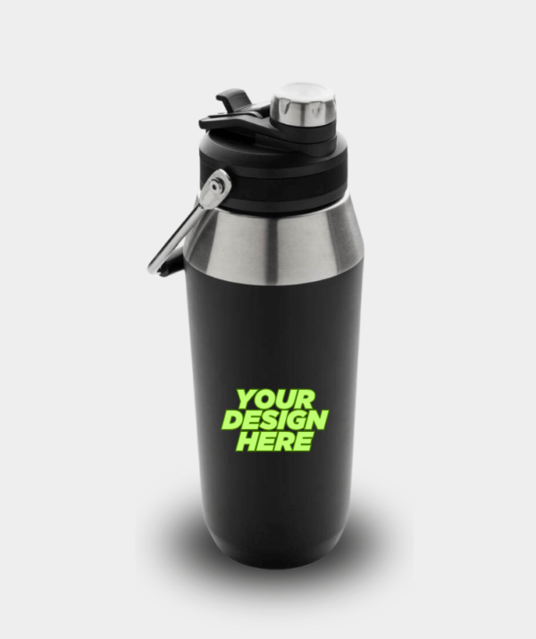 Hans Larsen Vacuum Bottle with Solid Handle and Dual Lid - 1L