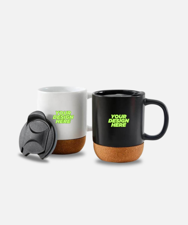 Giftology Ceramic Mug with Cork and Lid