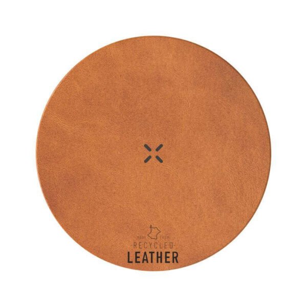 Recycled Leather 15W Wireless Charger - Image 2