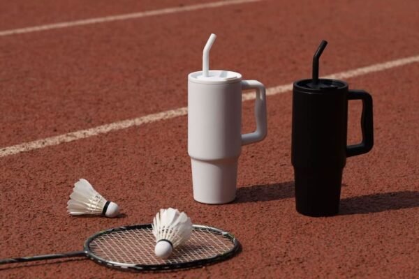 Recycled Stainless Steel Tumbler with Reusable Straw - Image 3