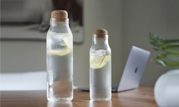 Borosilicate Glass Bottle with Cork Lid - 1200ml - Image 4