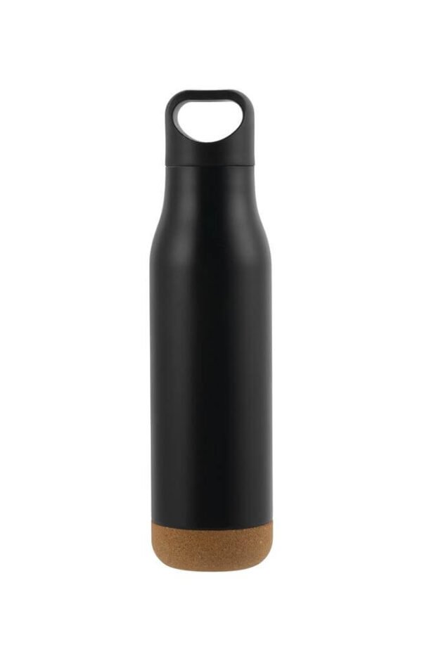 Giftology Insulated Water Bottle with Cork Base - Steel - Image 2