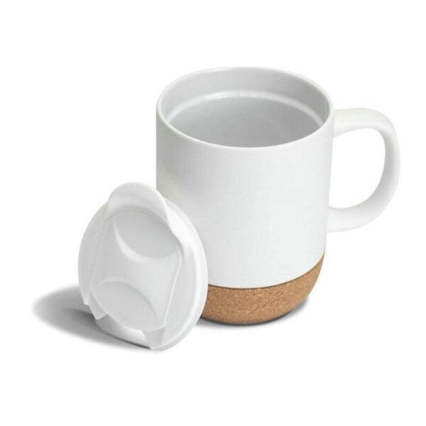 Giftology Ceramic Mug with Cork and Lid - Image 4