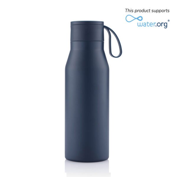 CHANGE Collection Recycled Stainless Steel Vacuum Bottle with Loop - Image 7