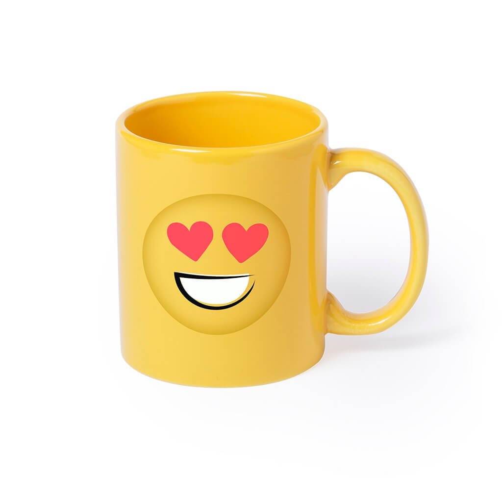 370ml Ceramic Mug With Fun Emoji Designs