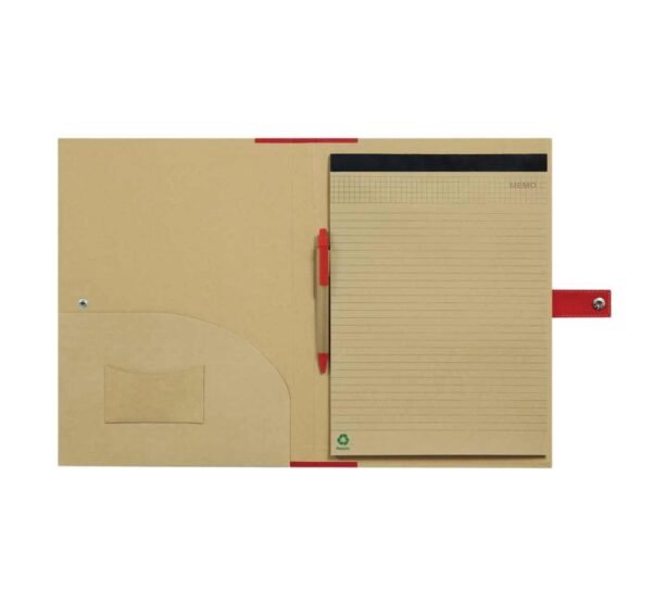 Eco-neutral Sorbus A4 Folder With Pen Red - Image 2