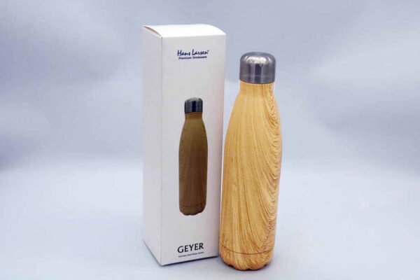 Hans Larsen Stainless Steel Water Bottle with Wood Print - Image 6