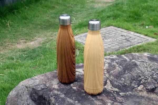 Hans Larsen Stainless Steel Water Bottle with Wood Print - Image 8