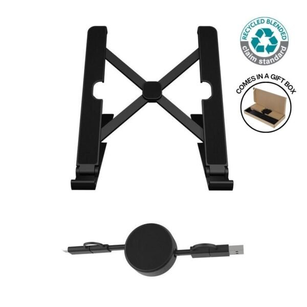 @memorii Set of Recycled Laptop Stand and retractable cable - Image 2