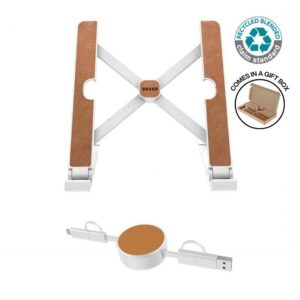 @memorii Set of Recycled Laptop Stand and retractable cable