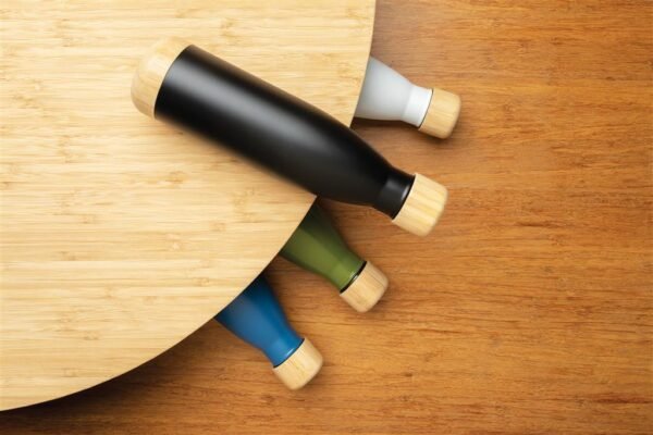 Giftology Double Wall Stainless Bottle with Bamboo Lid and Base - Image 6