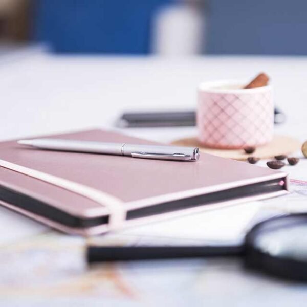 PU A5 Notepad In Metallic Bronze Color - Image 4