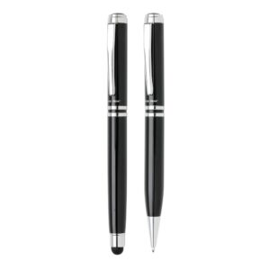 Swiss Peak Executive Pen Set - Black/Silver