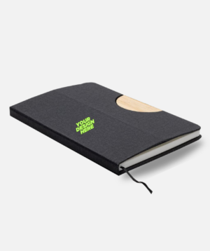 A5 Hard Cover Notebook with Folding Phone Stand