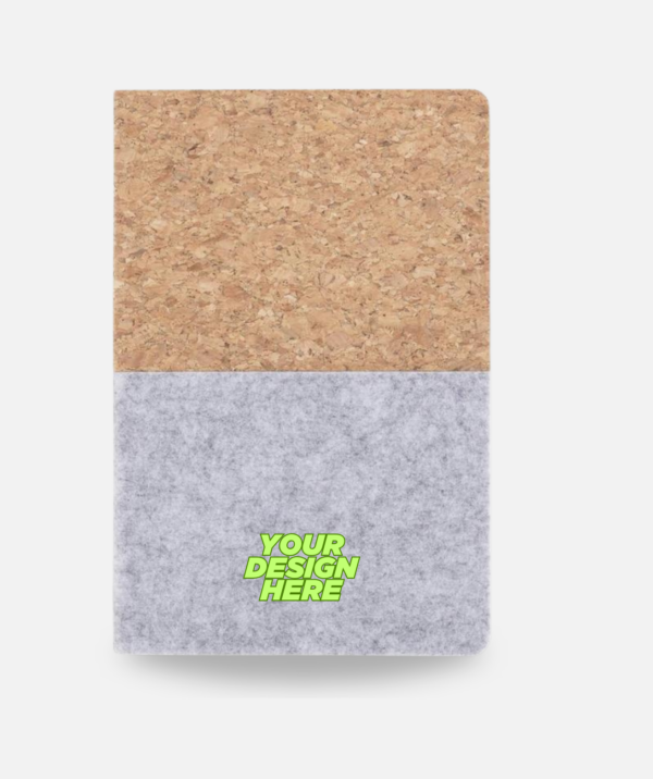 Eco-Neutral Recycled Felt & Cork Soft Cover Notebook