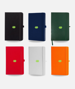 A5 Hardcover Ruled Notebook Black Glossy