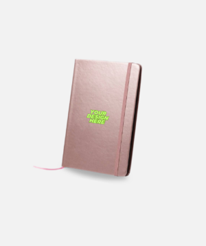 PU A5 Notepad In Metallic Bronze Color