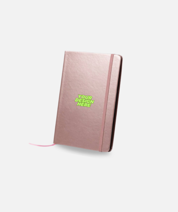 PU A5 Notepad In Metallic Bronze Color