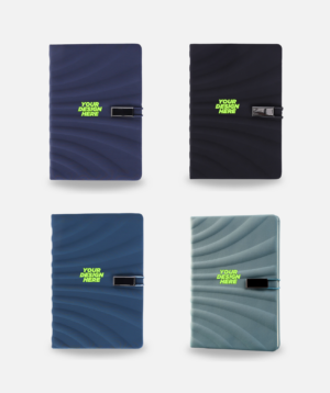 SOPHI NOTE – A5 Notebook with Wavy Design and Elastic Closure