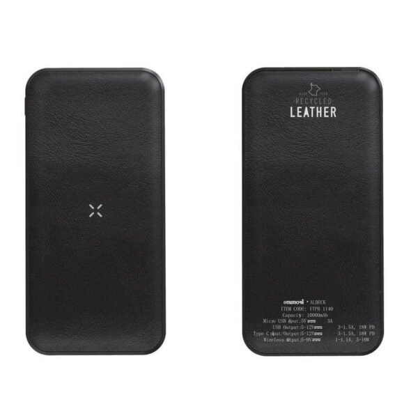 Recycled Leather 10000mAh PD Powerbank - Image 3