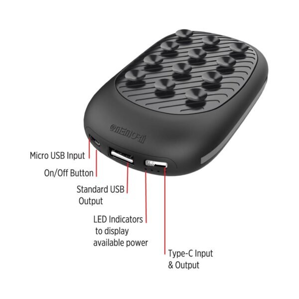 @memorii 10000mAh Suction Power Bank With Light-Up Logo - Image 4