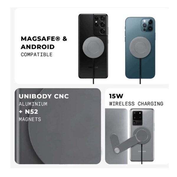 @memorii Set of Laptop Stand, Magnetic Phone Mount and Wireless Charger - Image 2