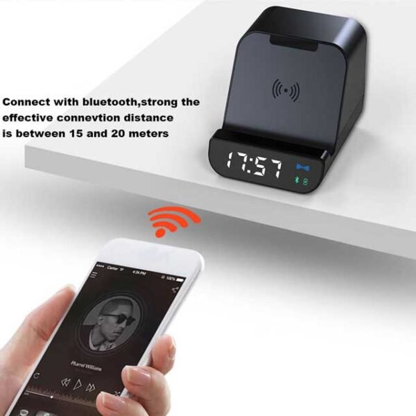 @memorii 5-in-1 Multi-functional Wireless Speaker, Charger & Alarm Clock - Image 4