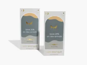 Embossed Foil Rack Cards
