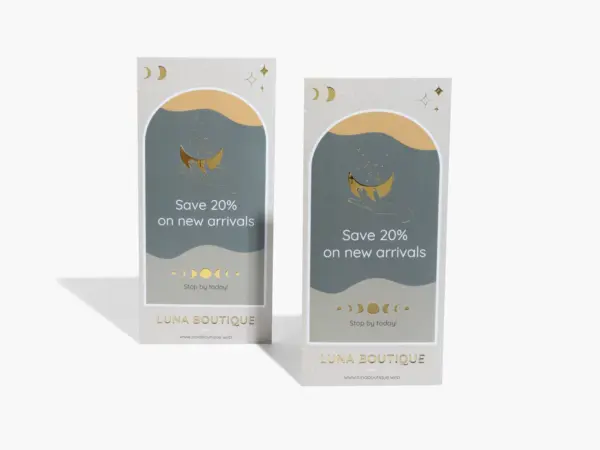 Embossed Foil Rack Cards