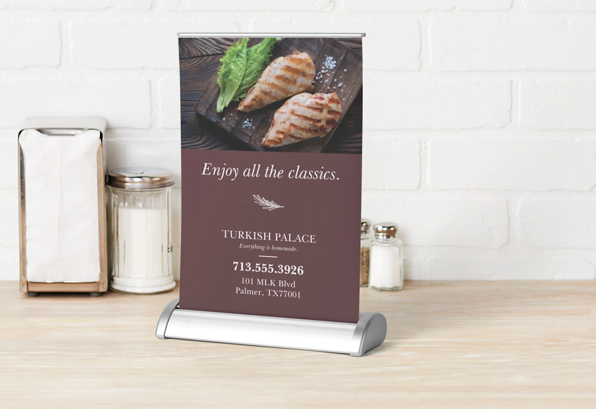 Tabletop Signs