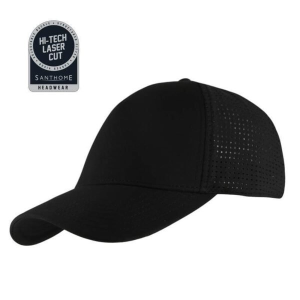 ACE - Santhome 5 Panel DryNCool® Sports Cap - Black - Image 2