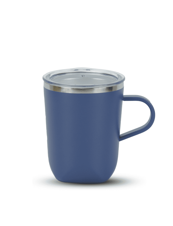 SUPREME MUG – 300ml Double Wall Stainless Steel Slim Mug with Plastic Lid