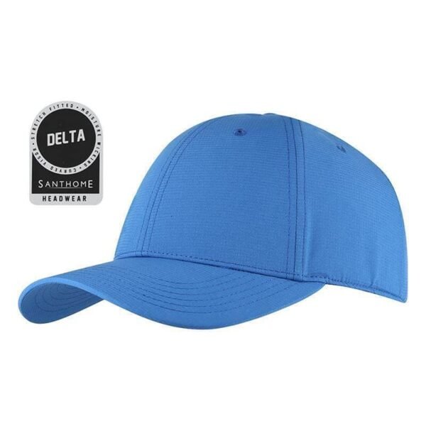 DELTA - Santhome® DryNCool® Performance Stretch-Fitted Cap - Marine Blue - Image 5
