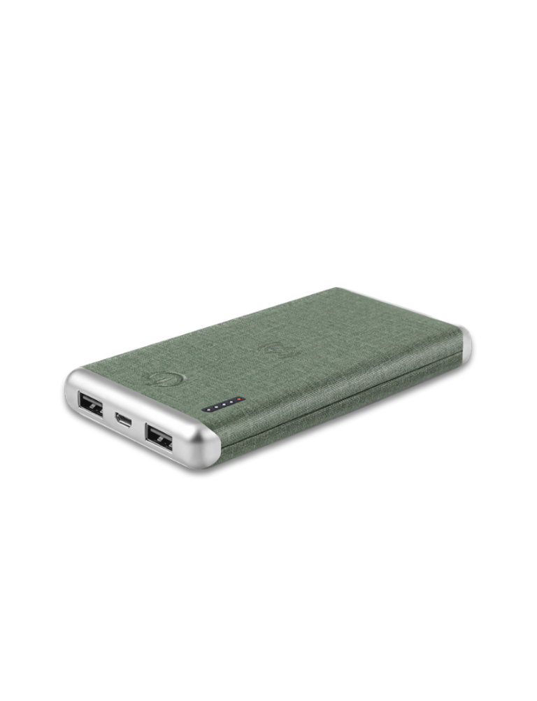 LEATHER WIRELESS – Stylish 8000mAh Wireless Power Bank with PU Leather Finish
